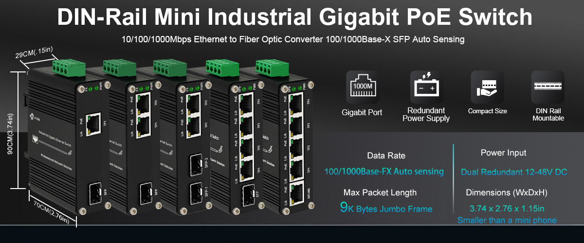 Jakość Przemysłowy przełącznik PoE fabryka