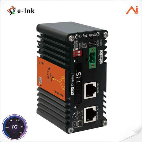 Latest company news about E-link uruchamia serię LNK-AINJ601M 10G Industrial AI Smart Managed PoE Injector z podwyższeniem napięcia