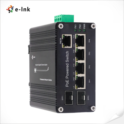 Przemysłowy przełącznik Ethernet zasilany PoE 5 portów 10 100 1000T + 2 porty 100 1000X SFP