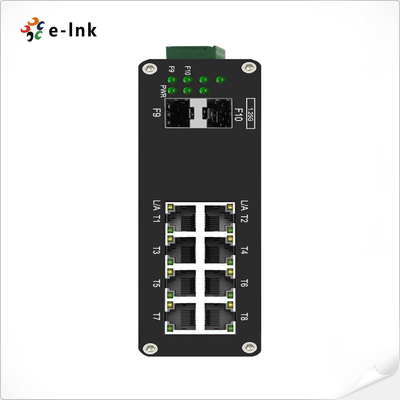Zarządzany przełącznik Ethernet Industrial 8 Port 10/100/1000T Gigabit do 2-port 1000X SFP Fiber