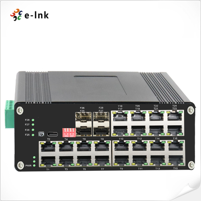 Din Rail Managed Switch 24 Port 10/100/1000T 802.3at PoE do 4-Port 1000X Gigabit SFP hurtowy