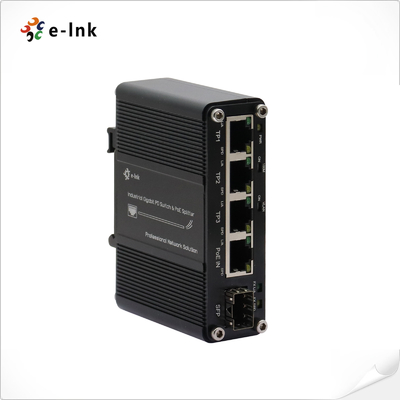 Mini Industrial Ethernet Switch 3 Port 10/100/1000T To 1-Port 100/1000X SFP PD z funkcją PoE Splitter
