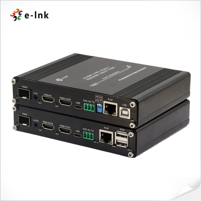 4K 60Hz HDMI KVM Fiber Extender z 10/100M Ethernet & RS232 / RS485 & IR