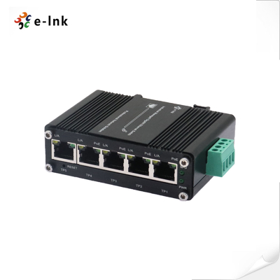 Mini Przemysłowy Zarządzalny 4-portowy 10/100/1000T 802.3at PoE 30W + 1-portowy 10/100/1000T Uplink Ethernet Switch