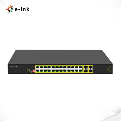 L2+ Zarządzane montowanie na regał 24-port 10/100/1000T + 4-port 1000X SFP Ethernet Switch