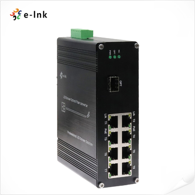 Konwerter światłowodowy ekranu LED z portem światłowodowym 1x10G SFP+ + portami Ethernet RJ45 8 x 10/100/1000M