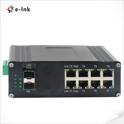 Przemysłowy L2+ 8-port 10/100/1000T 802.3at PoE + 2-port 1000X SFP Managed Ethernet Switch
