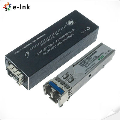 Mikro Mini 10/100/1000BASE-T na 100/1000BASE-X SFP Konwerter Mediów w Aluminiowej Obudowie