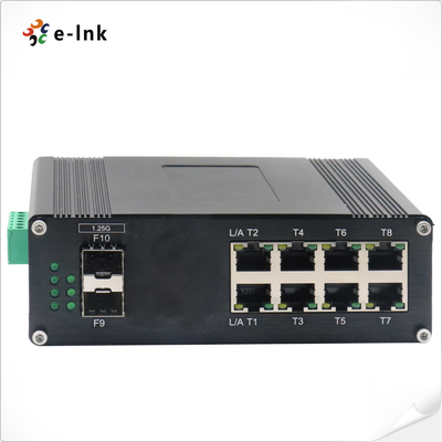 Przemysłowy L2+ 8-port 10/100/1000T 802.3at PoE + 2-port 1000X SFP Managed Ethernet Switch