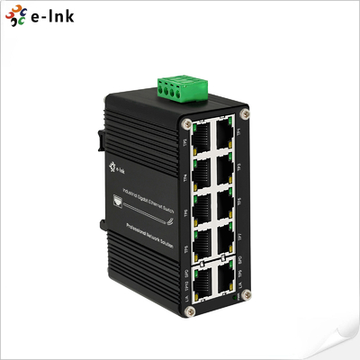 Mini Przemysłowy 10-portowy przełącznik Ethernet 10/100/1000T RJ45 Kompaktowy 12~48VDC