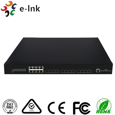 12 portów 10G SFP+ + 8 portów 10/100/1000M miedzianych RJ45 Zarządzany przełącznik Ethernet Fiber