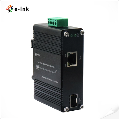 Mini Industrial 1-Port 100/1000X SFP To 1-Port 10/100/1000T 60W PoE++ Media Converter