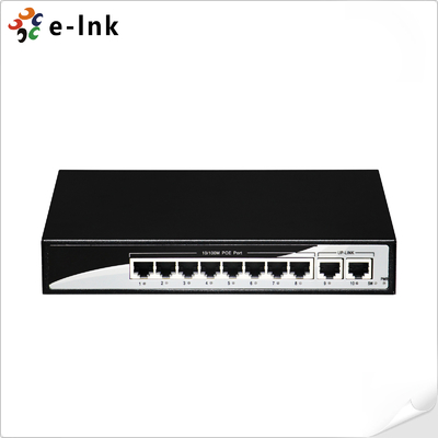 8-portowy przełącznik Ethernet 10/100BASE-T PoE i 2-portowy 100BASE-T Uplink