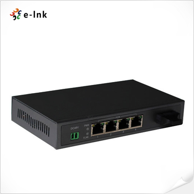 Przełącznik Ethernet Fiber to Copper PoE-PSE 10/100/1000Mbps: 1 SFP + 4 PoE
