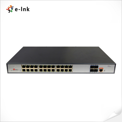 Przełącznik PoE L3 zarządzany: 24-portowy 10/100/1000Base-T PoE+ z 4 portami 10G SFP+