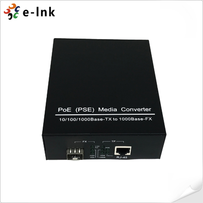 PoE ((PSE) 10/100/1000Base-TX do 1000Base-X SFP Media Converter