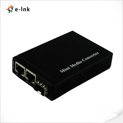 Mini 2x 10/100/1000Base-T RJ45 do 1x 1000Base-X SFP Slot Gigabit Ethernet Konwerter Mediów