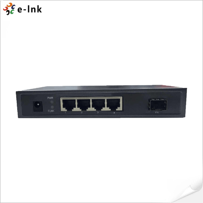 4-portowy przełącznik Ethernet 10/100/1000BASE-T + 1-portowy 1000BASE-FX SFP