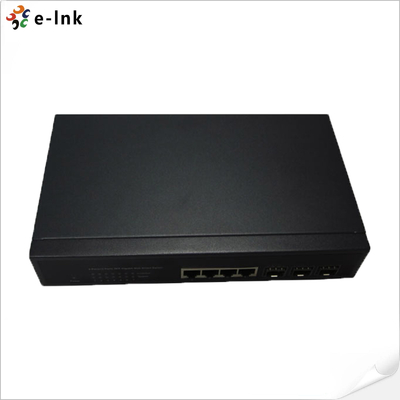 10/100/1000M Media Converter 4-TX + 3-FX ((SFP) Port Fiber Switch