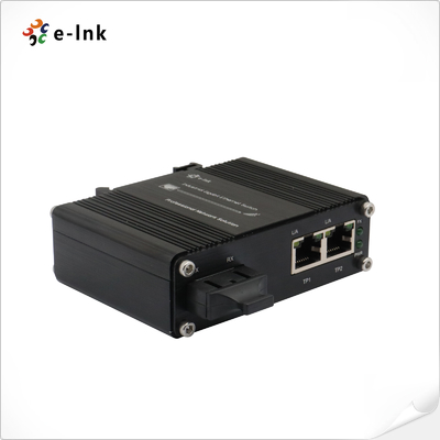 Mini Industrial 2-Port 10/100/1000Base-TX do 1000Base-X Media Converter