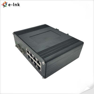 Przemysłowy 8-portowy przełącznik Ethernet 10/100/1000T 802.3bt PoE + 2-portowy 100/1000BASE-X Ethernet
