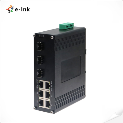 Przemysłowy 6-port 10/100T 802.3af/at PoE + 3-port 100BASE-FX Ethernet Switch