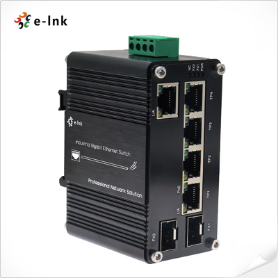 Przemysłowy 4-port 10/100/1000T 802.3bt 90W PoE + 1-port 10/100/1000T + 2-port 100/1000X SFP Gigabit Ethernet Switch