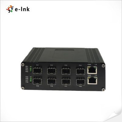 Przemysłowy 2-port 10/100/1000Base-T + 8-port 1000BASE-X SFP Optical Switch