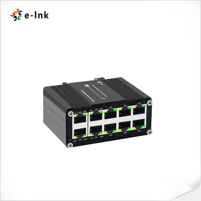 Mini Industrial 8-port 10/100/1000T 802.3at PoE + 2-port 10/100/1000T Kompaktowy przełącznik Ethernet