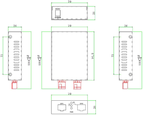 Konwerter mediów Gigabit SFP do SFP