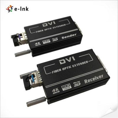 Mini 4KX2K DVI Fiber Transceiver SM10-80KM EDID ręczny