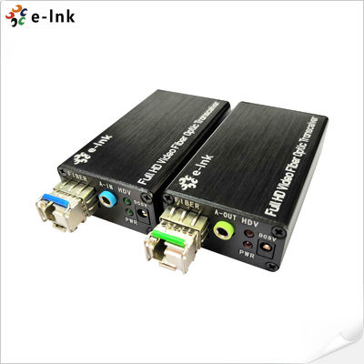 Mini-typ DVI Fiber Optic Extender z zewnętrznym stereo