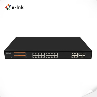 Zarządzany 16-portowy przełącznik Ethernet 10/100/1000T 802.3at PoE + 4-portowy 100/1000 SFP Combo