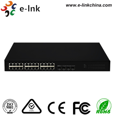 Przełącznik Ethernet L3 Zarządzany 24G + 4 10G SFP+