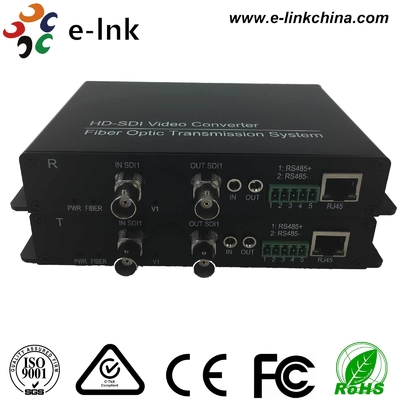 SD/HD/3G-SDI + RS485/RS422/RS232 Dane + 10/100M Ethernet over Fiber Converter