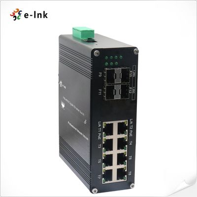 Przemysłowy L2+ 8-port 10/100/1000T 802.3at PoE + 4-port 1000X SFP Managed Ethernet Switch