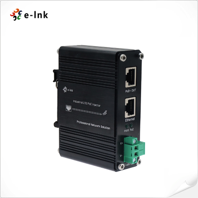 12~48V DC Power Input Industrial 2.5G PoE+ Injector
