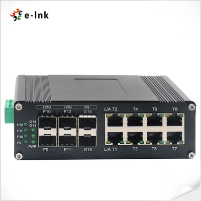 Przemysłowy L2+ 8-port 10/100/1000T + 4-port 1G SFP + 2-port 10G SFP+ Managed Ethernet Switch