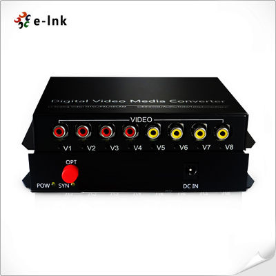 4-kanałowy dwukierunkowy konwerter audio RCA przez światłowód