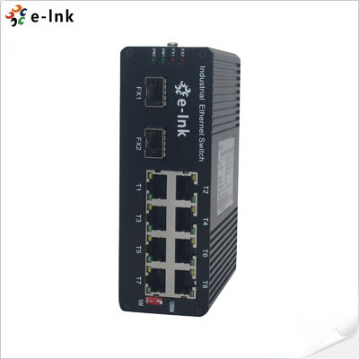 Przemysłowy 8-port 10/100/1000BASE-T + 2-port 1000BASE-SFP 250m PoE Switch