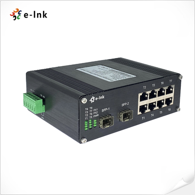 Przemysłowy 8-port 10/100/1000Base-T + 2-port 1000BASE-X Ethernet Switch