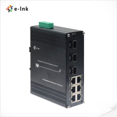 Przemysłowy 6-port 10/100T 802.3af/at PoE + 3-port 100BASE-FX Ethernet Switch