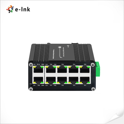 Mini Industrial 8-port 10/100/1000T 802.3at PoE + 2-port 10/100/1000T Kompaktowy przełącznik Ethernet