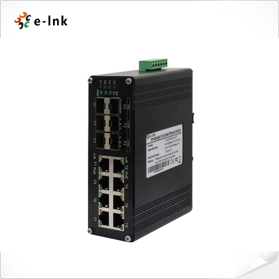 Przemysłowy 8-port 10/100/1000T 802.3at PoE + 4-port 1G SFP + 2-port 10G SFP+ Ethernet Switch