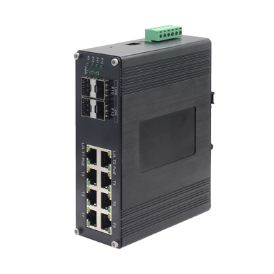 Przemysłowy 8-port 10/100/1000T 802.3at PoE + 4-port 1000X SFP Managed Ethernet Switch