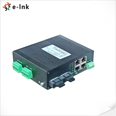 Przemysłowy przełącznik Ethernet L2+ z 4 portami 10/100TX + 4 portami RS485 + 2 portami 100FX z możliwością zarządzania pierścieniowego