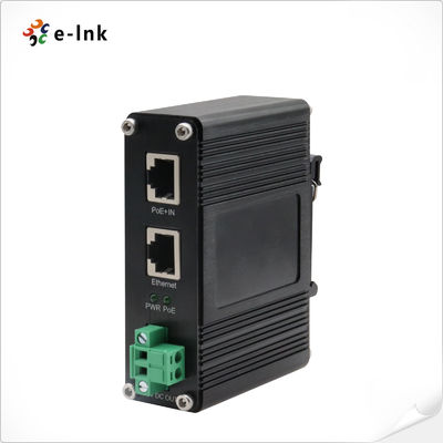 Przemysłowy rozdzielacz PoE 19VDC 802.3at Gigabit 100m IP40 DIN Rail