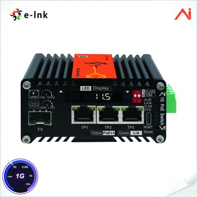 quality 3-port 10/100/1000Base-T IEEE802.3bt PoE++ 90W do 1-port 100/1000BASE-X 
Mini Industrial AI Smart Managed PoE++ Ethernet Switch z wzmacniaczem napięcia factory