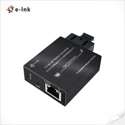 Konwerter mediów Ethernet SC E-link 10/100/1000Base-Tx na 100/1000Base-Fx do kamer IP